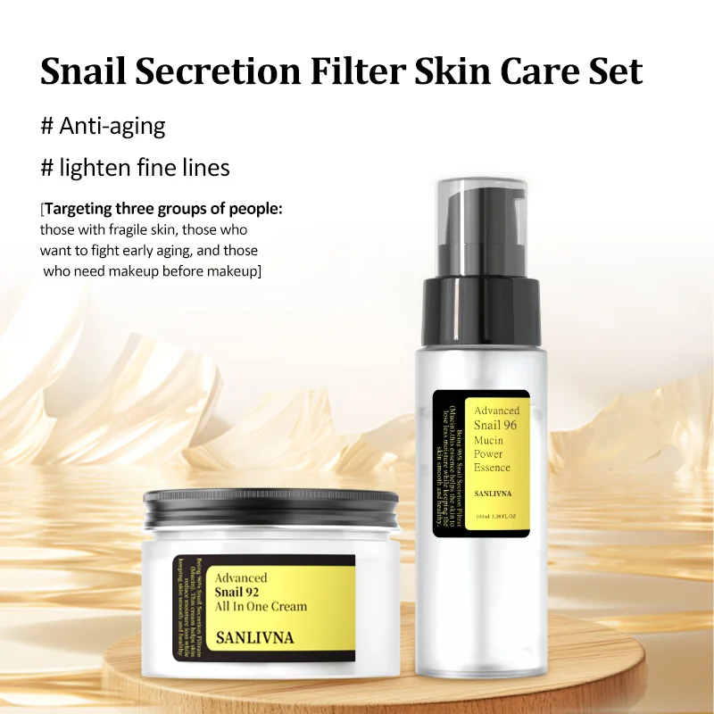 Snail Mucin Essence - Snail 92% Mucin Duo Cream &