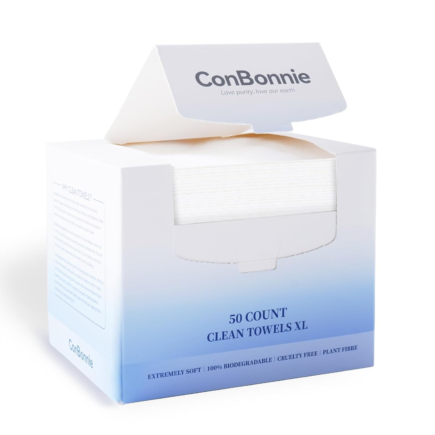 Xl Skincare - Biobased Facial Towels XL 10x12in, Disposable