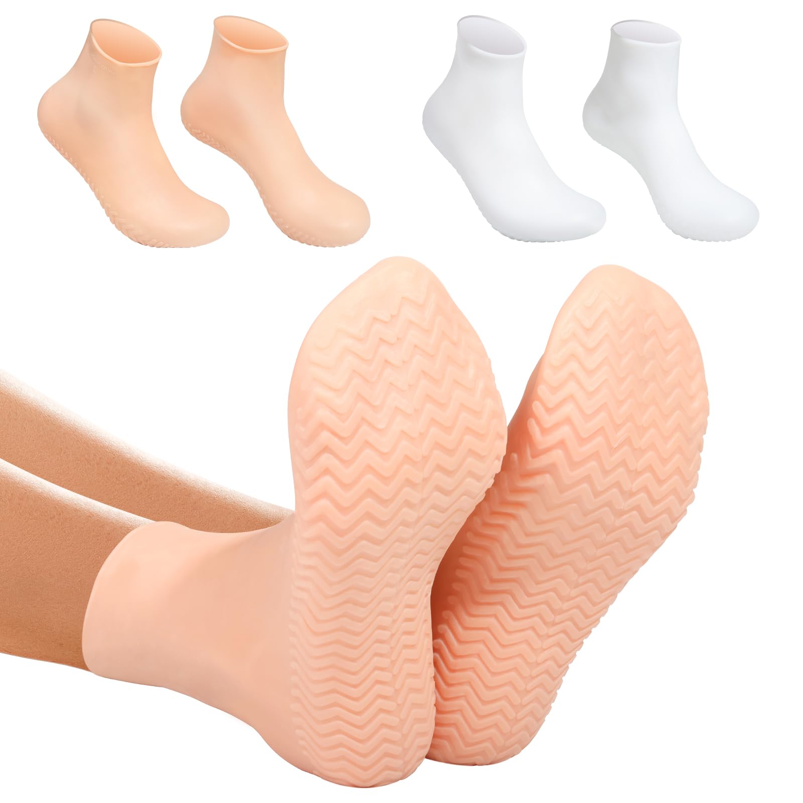 Xl Skincare - 2 Pair XL Silicone Moisturizing Socks