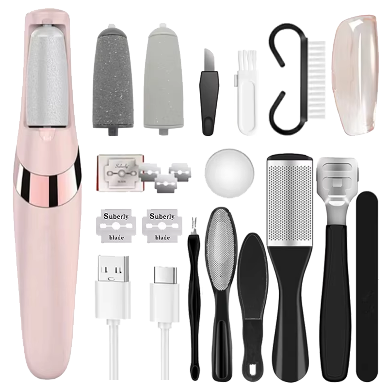 Skincare Ingredients Checker - Rechargeable Electric Foot File 1+10 Set