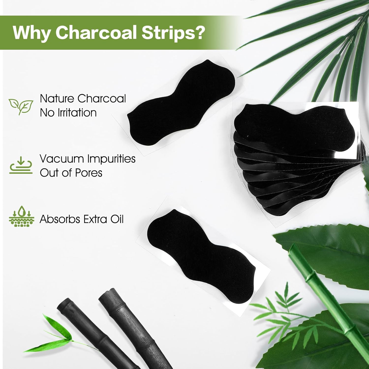 15 Pcs Bamboo Charcoal Blackhe - огляд і ціна Charcoal Pore Strip