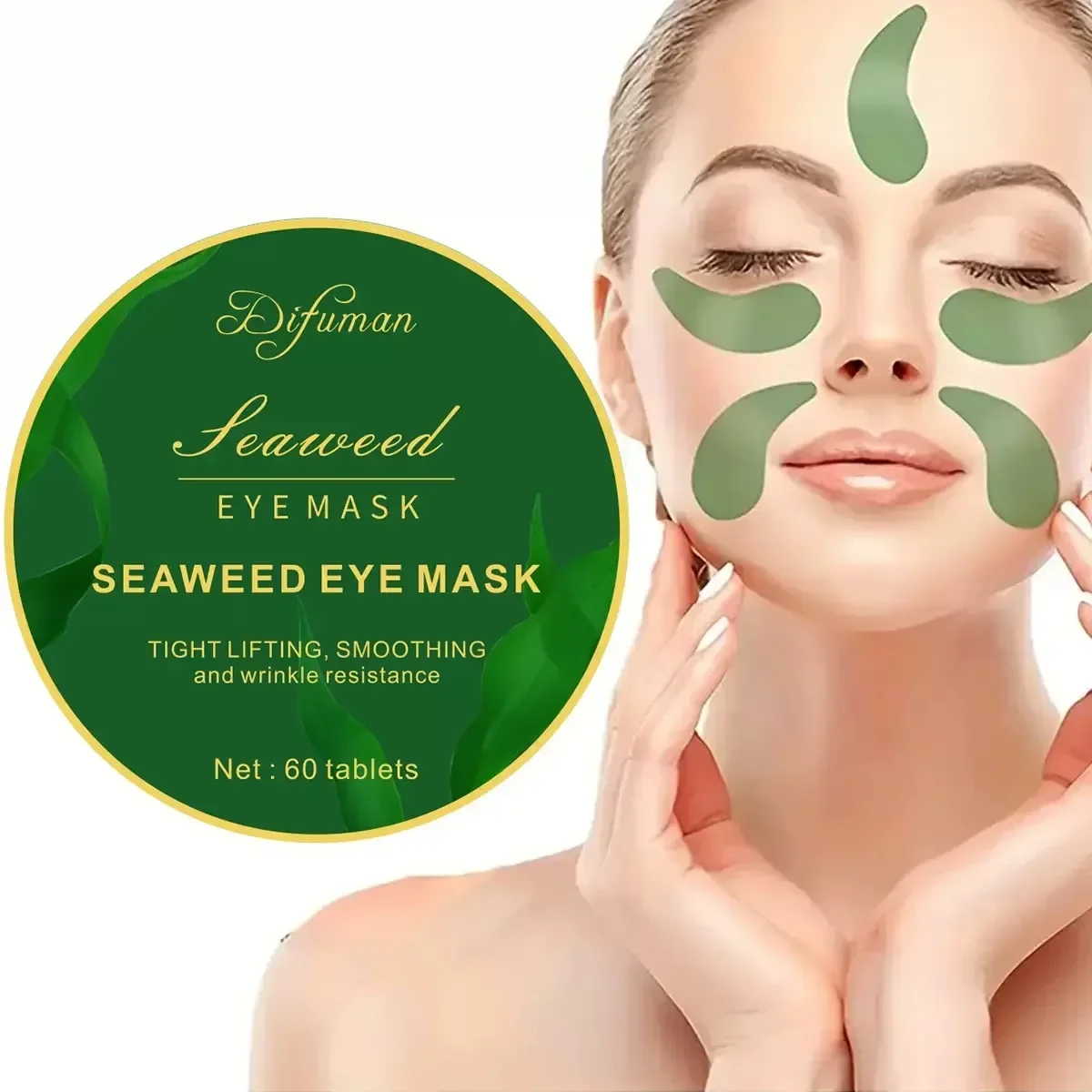 60pcs seaweed hyaluronic acid  - огляд і ціна Collagen Sheet Mask