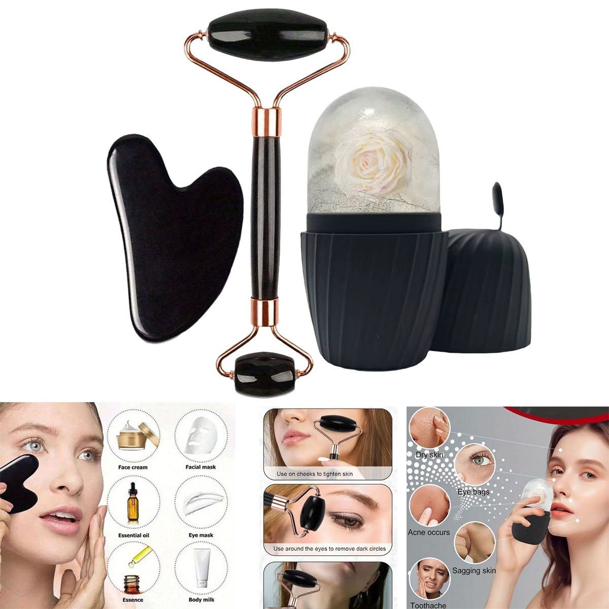 Ice Face Roller Set 1/2/3pcs F - огляд і ціна Skincare Ingredients Checker