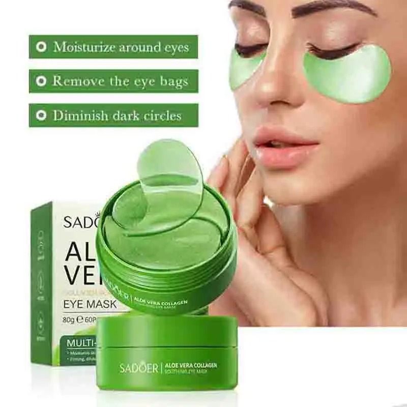 60pcs Aloe Vera Collagen Eye M - огляд і ціна Collagen Sheet Mask