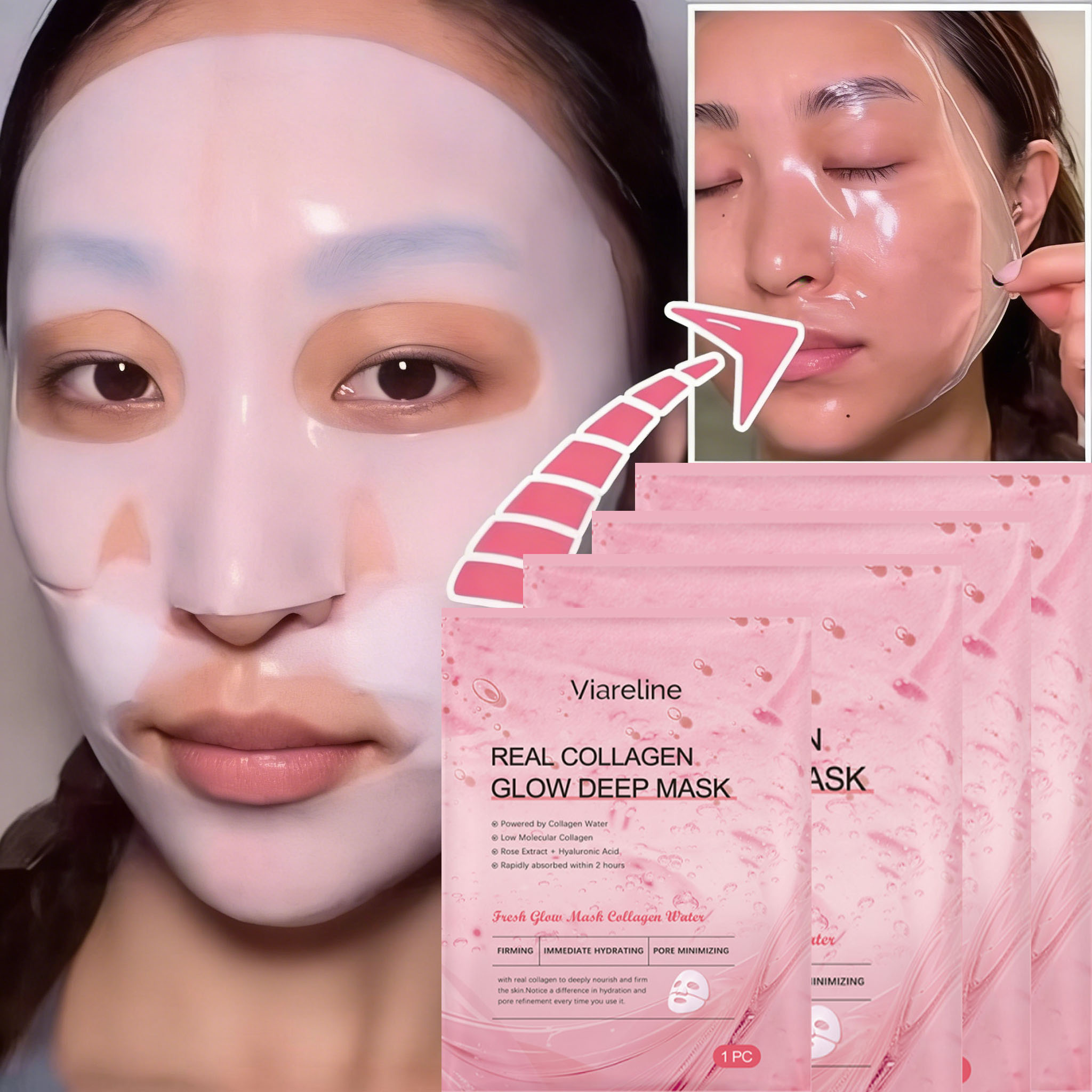 Overnight Collagen Mask Salmon - огляд і ціна Collagen Sheet Mask