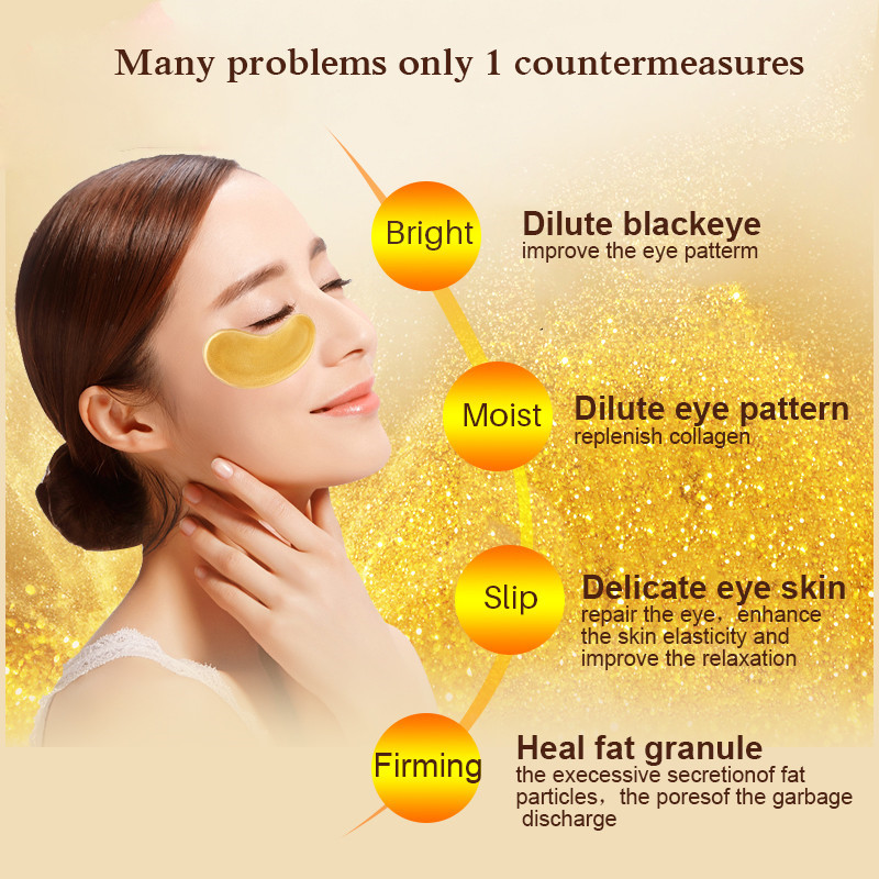 5/10/20/30 Pairs Crystal Gold  - огляд і ціна Collagen Sheet Mask