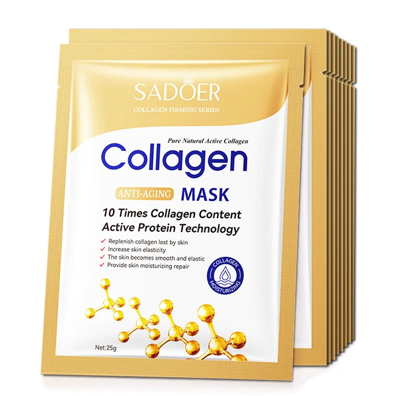 10pcs Anti-aging Collagen Face - огляд і ціна Collagen Sheet Mask