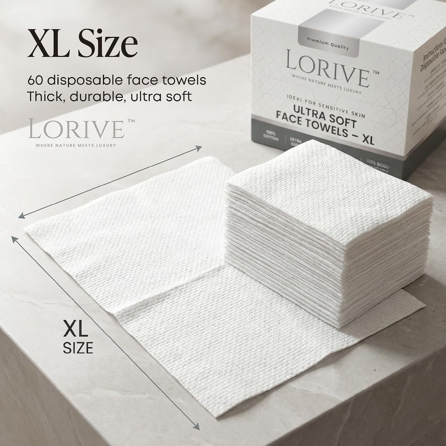 Disposable Face Towels XL 10x1 - огляд і ціна Xl Skincare