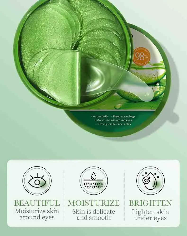 60pcs Aloe Vera Collagen Eye M - огляд і ціна Collagen Sheet Mask