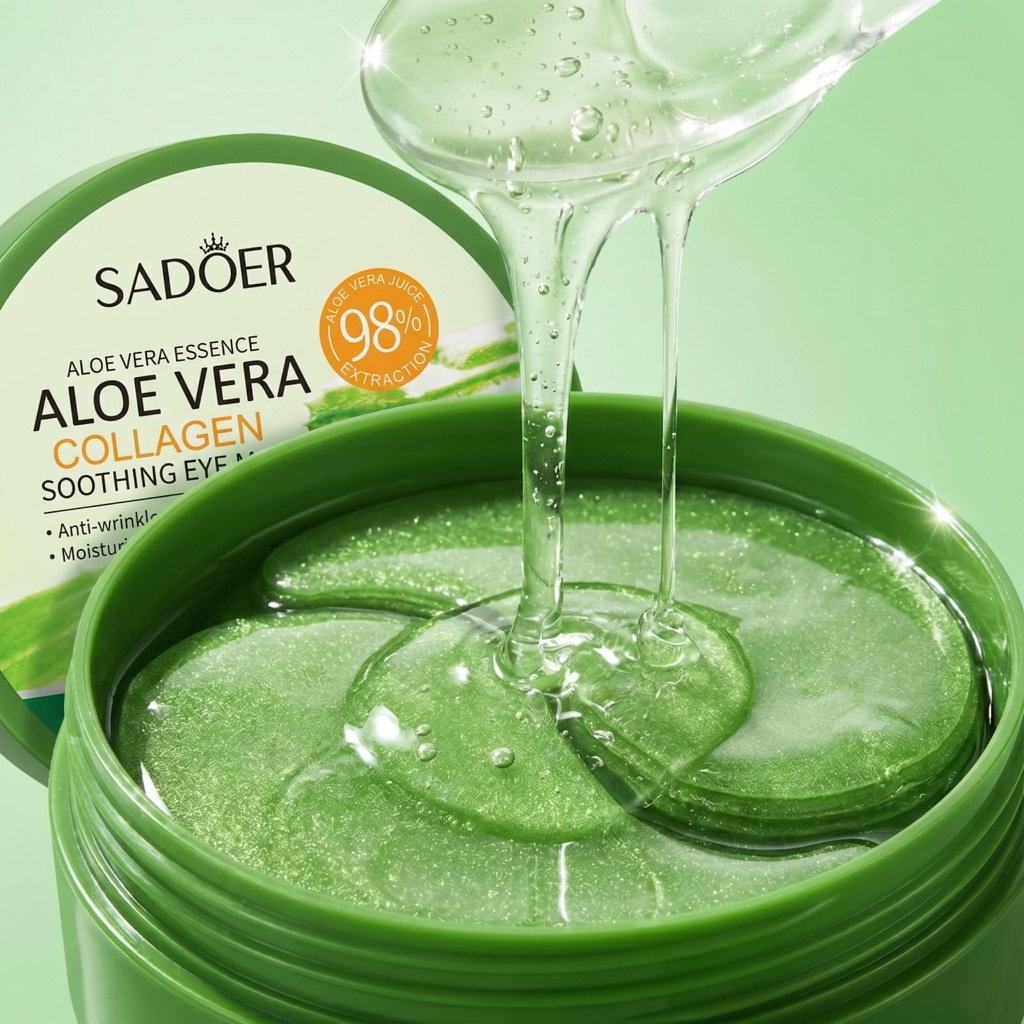60pcs Aloe Vera Collagen Eye M - огляд і ціна Collagen Sheet Mask