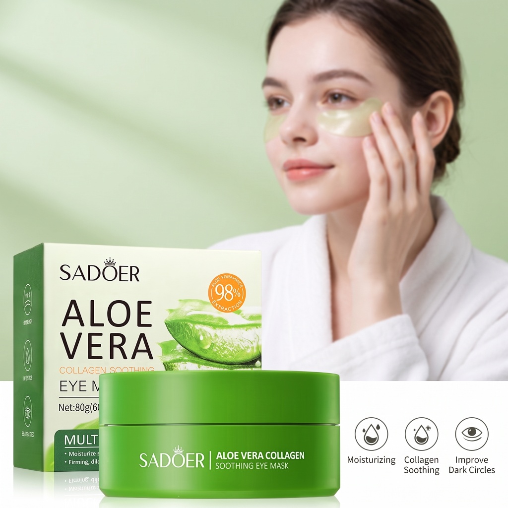 60pcs Aloe Vera Collagen Eye M - огляд і ціна Collagen Sheet Mask