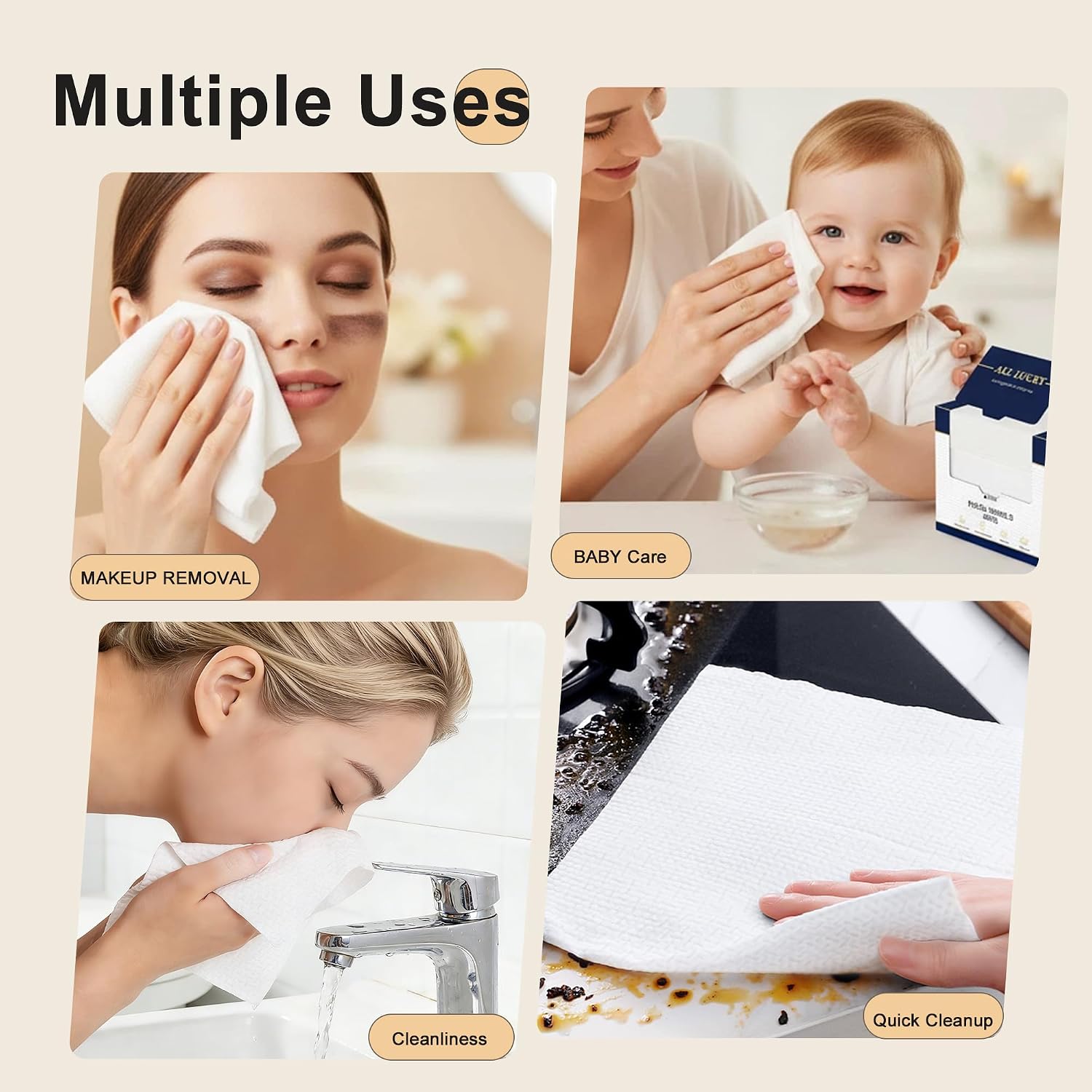 Disposable Face Towels for Mak - огляд і ціна Xl Skincare