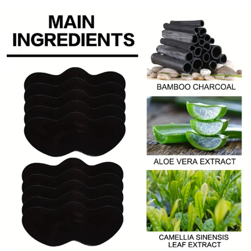 10/20/50Pcs Charcoal Blackhead - огляд і ціна Charcoal Pore Strip